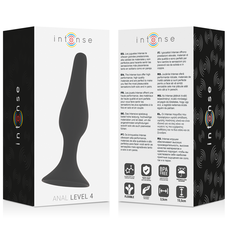 INTENSE - ANAL LEVEL 4 15.5CM BLACK - Imagem de 4