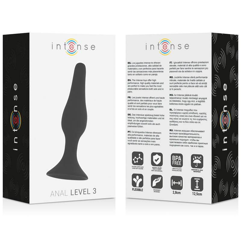INTENSE - ANAL LEVEL 3 12.5CM BLACK - Imagem de 4