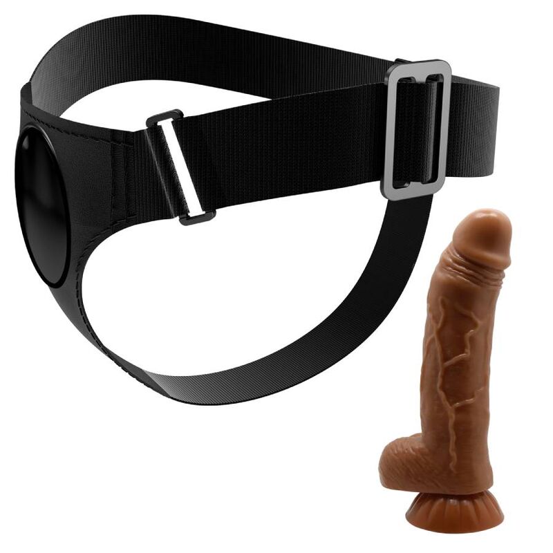 PRETTY LOVE - HARNESS BRIEFS UNIVERSAL HARNESS WITH DILDO MICHEAL 20 CM BLACK - Imagem de 5