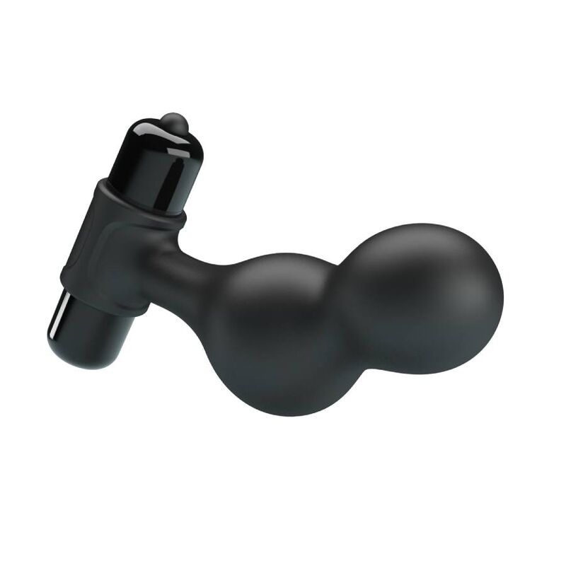MR PLAY - BLACK SILICONE VIBRATOR ANAL PLUG - Imagem de 5