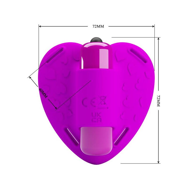 PRETTY LOVE - HEARTBEAT CLITORIS MASSAGER 10 VIBRATION MODES PURPLE - Imagem de 5