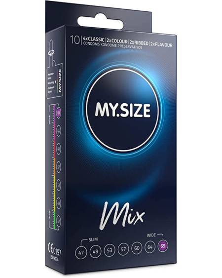 MY SIZE - MIX CONDOMS 69 MM 10 UNITS