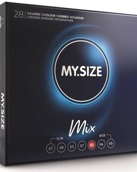 MY SIZE - MIX CONDOMS 60 MM 28 UNITS