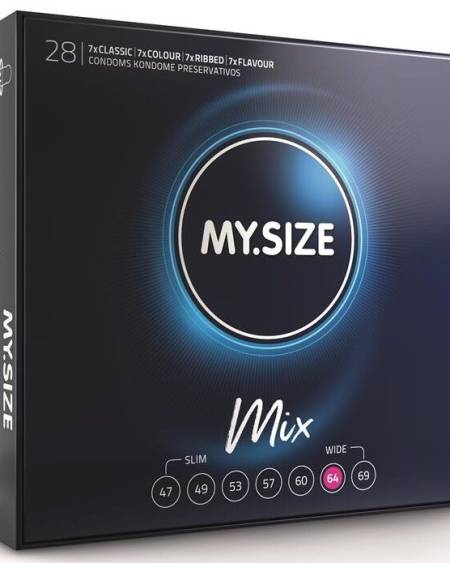 MY SIZE - MIX CONDOMS 64 MM 28 UNITS