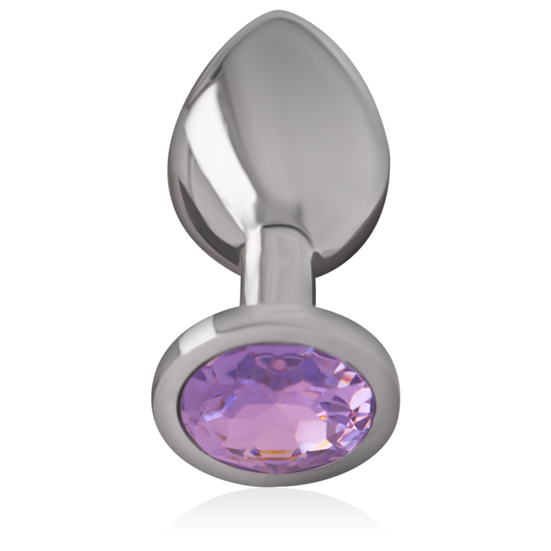 INTENSE - ALUMINUM METAL ANAL PLUG WITH VIOLET CRYSTAL SIZE S - Imagem de 2
