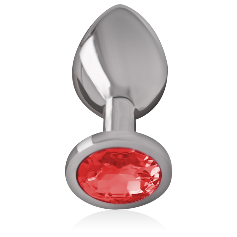 INTENSE - ALUMINUM METAL ANAL PLUG WITH RED CRYSTAL SIZE S - Imagem de 2