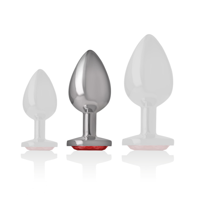 INTENSE - METAL ANAL PLUG WITH RED CRYSTAL SIZE M - Imagem de 5