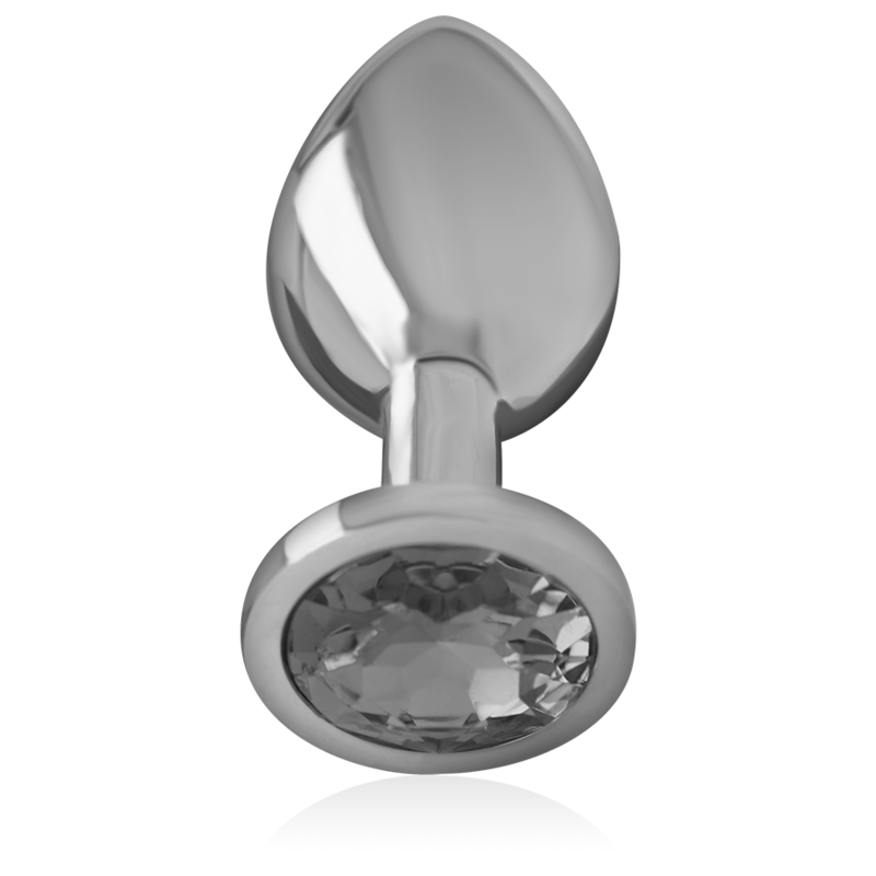 INTENSE - ALUMINUM METAL ANAL PLUG WITH BLACK GLASS SIZE L - Imagem de 2