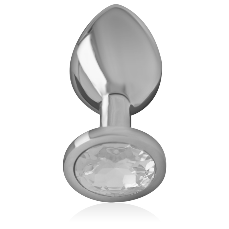 INTENSE - ALUMINUM METAL ANAL PLUG WITH SILVER CRYSTAL SIZE L - Imagem de 2