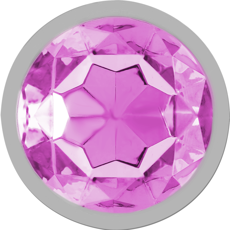 INTENSE - ALUMINUM METAL ANAL PLUG WITH PINK CRYSTAL SIZE S - Imagem de 3