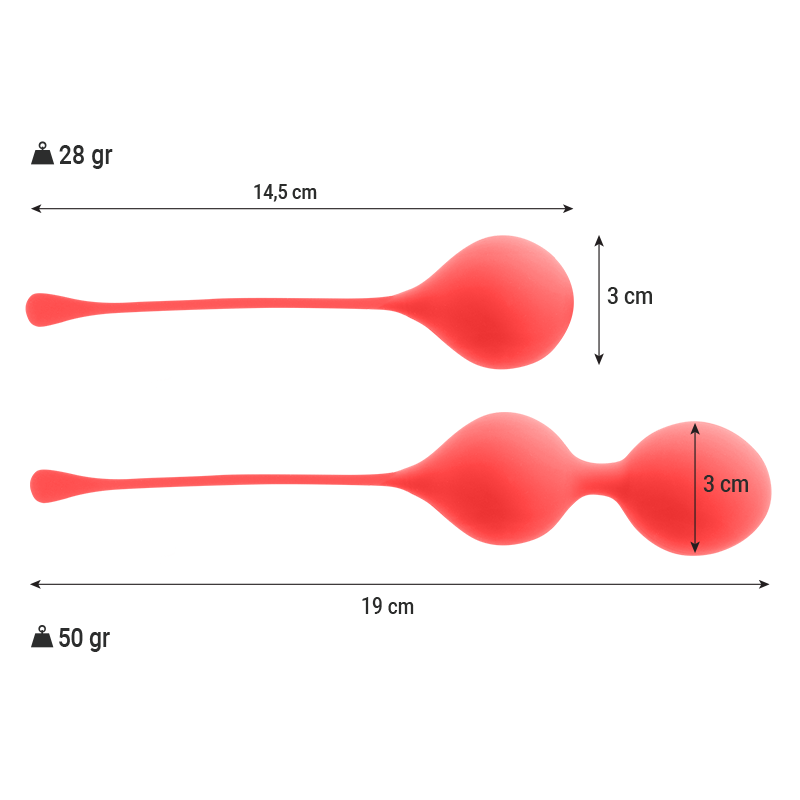 INTENSE - KEGEL BALLS PACK KENDALL RED - Imagem de 3