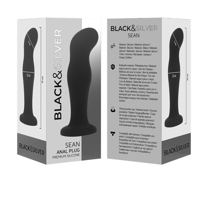 BLACKSILVER - SEAN PLUG ANAL PREMIUM SILICONE BLACK - Imagem de 5