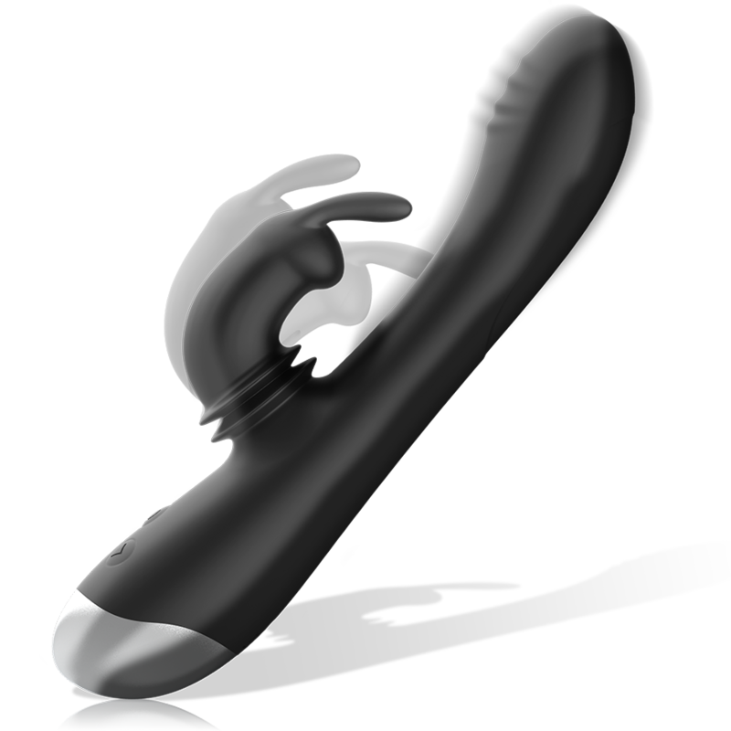 BLACKSILVER - DJ. ADAM RECHARGEABLE SILICONE RABBIT STIMULATOR BLACK - Imagem de 3