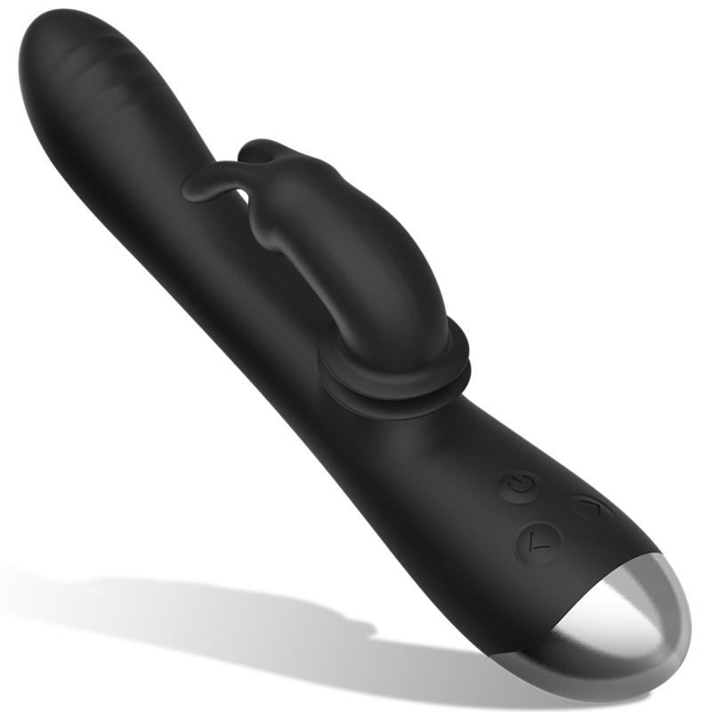 BLACKSILVER - DJ. ADAM RECHARGEABLE SILICONE RABBIT STIMULATOR BLACK - Imagem de 2