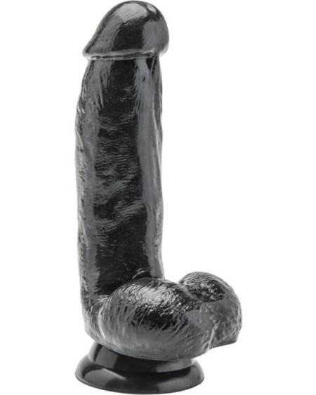 GET REAL - DILDO 12 CM WITH BALLS BLACK