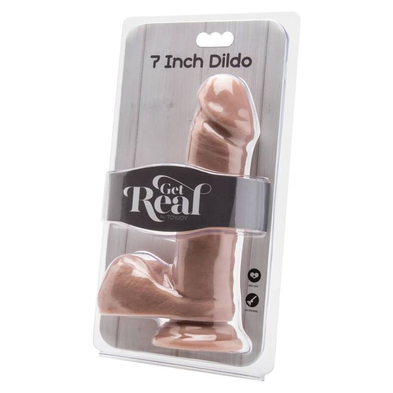 GET REAL - DILDO 18 CM WITH BALLS SKIN - Imagem de 2