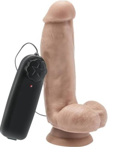 GET REAL - DILDO 12 CM WITH BALLS VIBRATOR SKIN