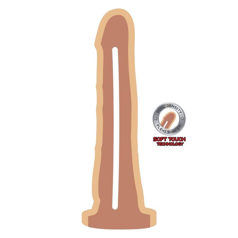 GET REAL - DUAL DENSITY DONG 19 CM SKIN - Imagem de 2