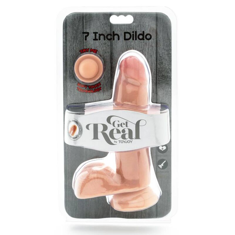GET REAL - DUAL DENSITY DILDO 12 CM BALLS SKIN - Imagem de 3