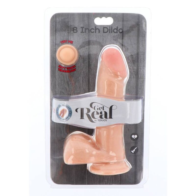 GET REAL - DUAL DENSITY DILDO 18 CM BALLS SKIN - Imagem de 3