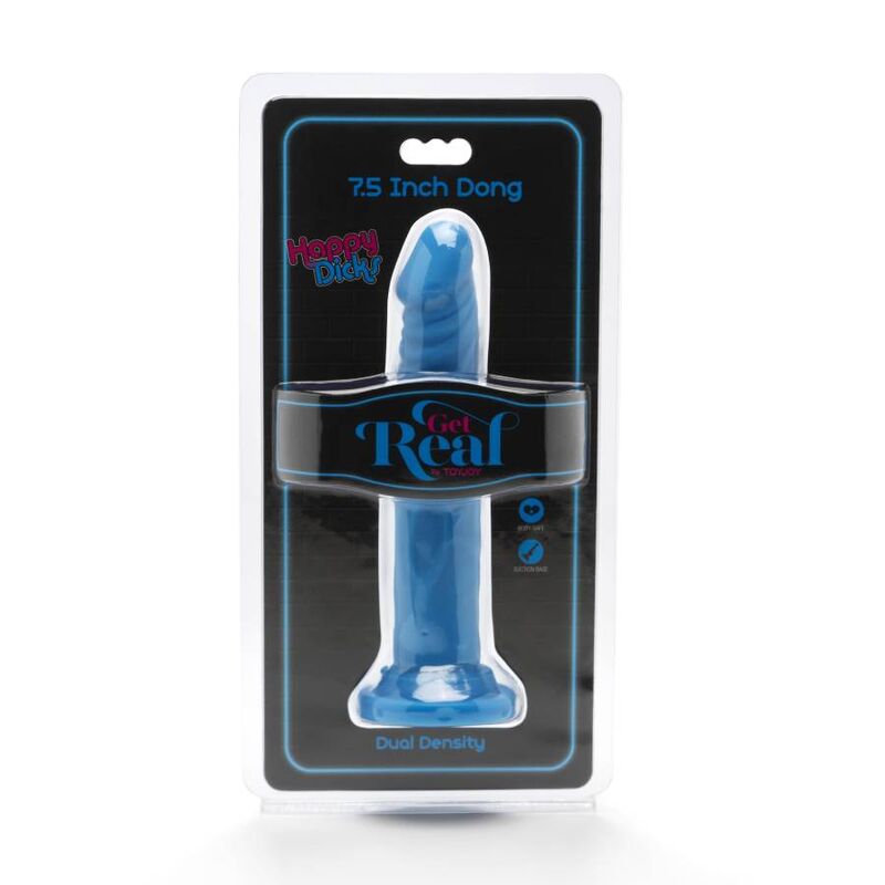 GET REAL - HAPPY DICKS DONG 19 CM BLUE - Imagem de 2