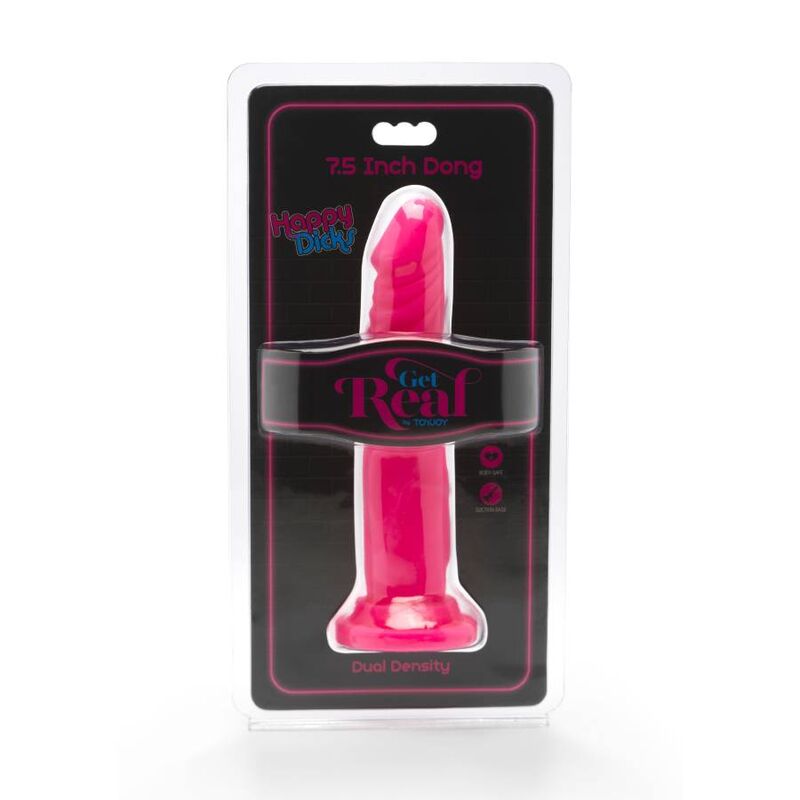 GET REAL - HAPPY DICKS DONG 19 CM PINK - Imagem de 2