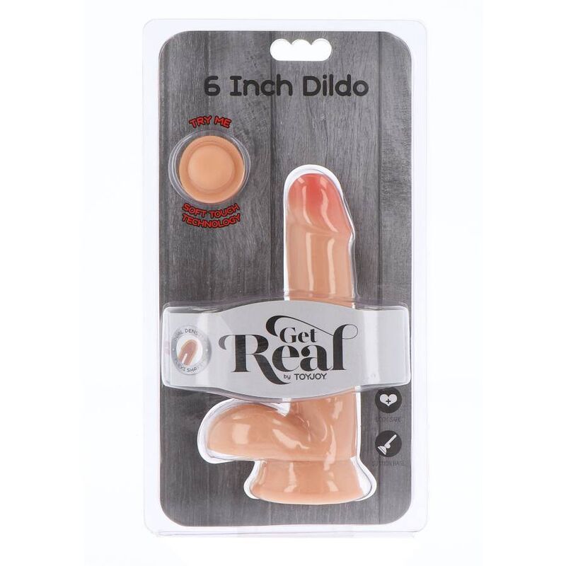 GET REAL - DUAL DENSITY DILDO 17 CM BALLS SKIN - Imagem de 2