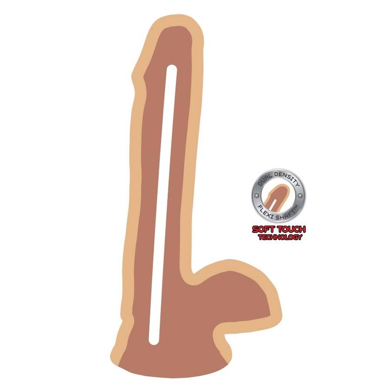 GET REAL - DUAL DENSITY DILDO 17 CM BALLS SKIN - Imagem de 3