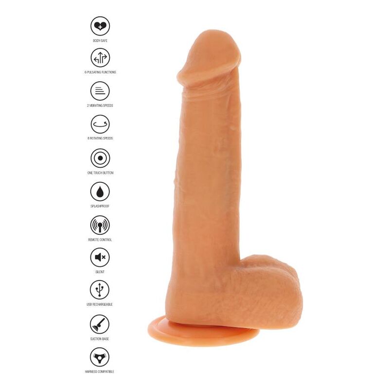 GET REAL - ROTATING BEADS VIBRATING DILDO SKIN - Imagem de 4
