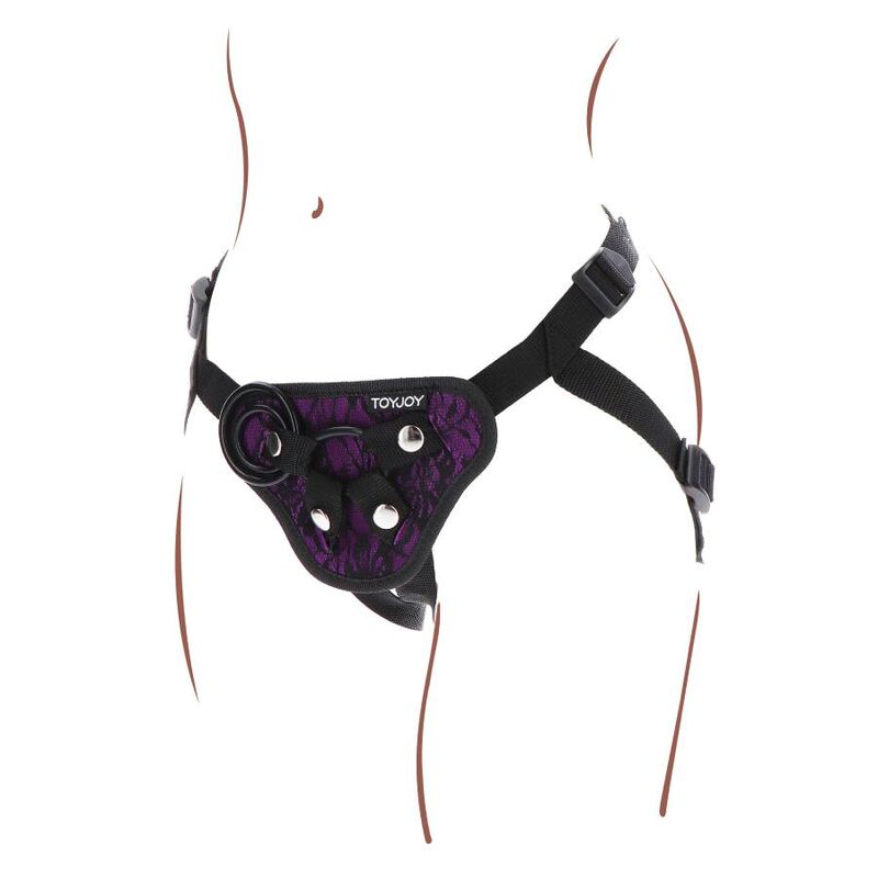 GET REAL - STRAP-ON LACE HARNESS PURPLE - Imagem de 5