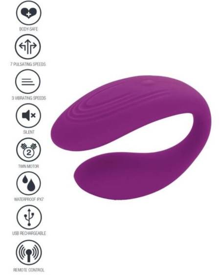 XOCOON - BOUND LOVE COUPLES VIBRATOR PURPLE