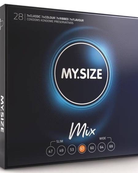 MY SIZE - MIX CONDOMS 57 MM 28 UNITS