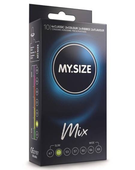 MY SIZE - MIX CONDOMS 49 MM 10 UNITS