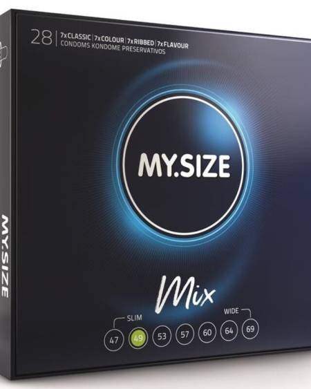 MY SIZE - MIX CONDOMS 49 MM 28 UNITS
