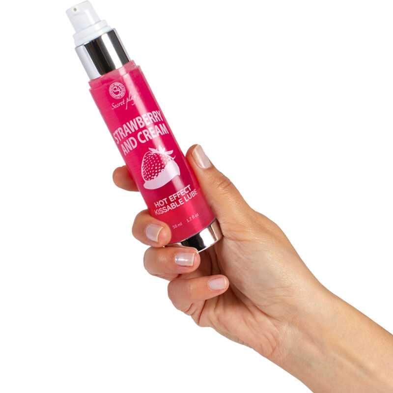 SECRETPLAY - LUBRICANT 2-1 HEAT EFFECT STRAWBERRY CREAM 50 ML - Imagem de 3