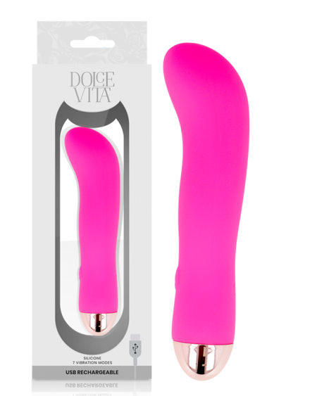 DOLCE VITA - RECHARGEABLE VIBRATOR TWO PINK 7 SPEEDS