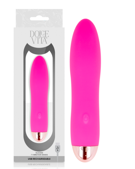 DOLCE VITA - RECHARGEABLE VIBRATOR FOUR PINK 7 SPEEDS