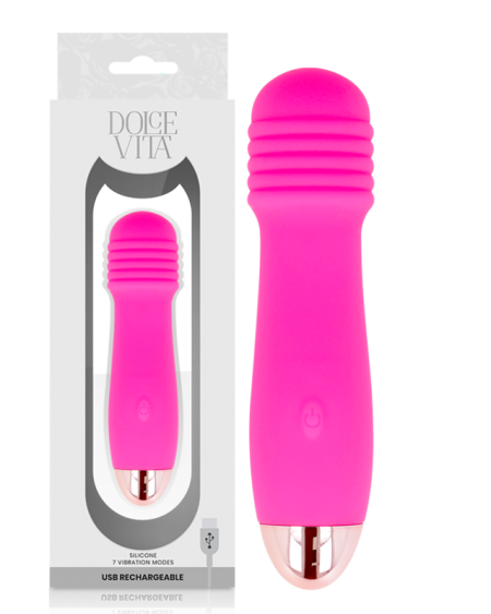 DOLCE VITA - RECHARGEABLE VIBRATOR THREE PINK 7 SPEEDS