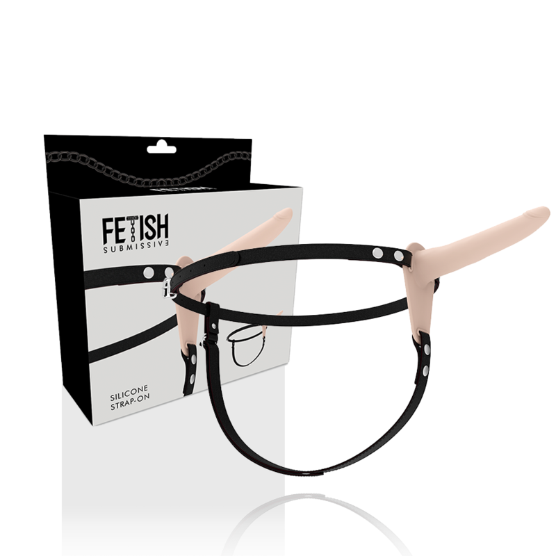 FETISH SUBMISSIVE HARNESS - FLESH SILICONE 15 CM - Imagem de 2