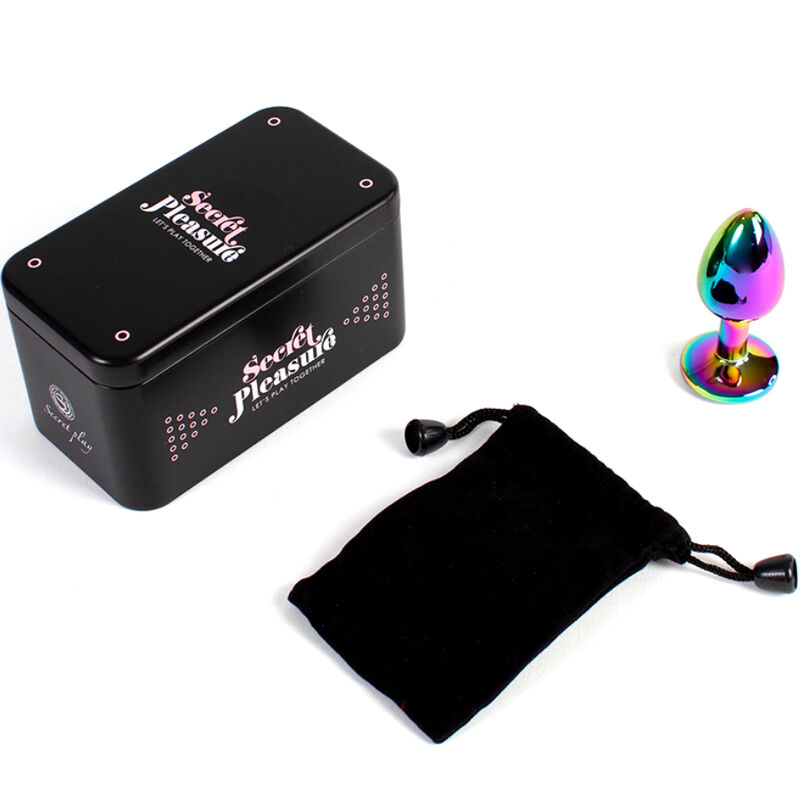 SECRETPLAY - METAL BUTT PLUG RAINBOW SMALL SIZE 7 CM - Imagem de 4