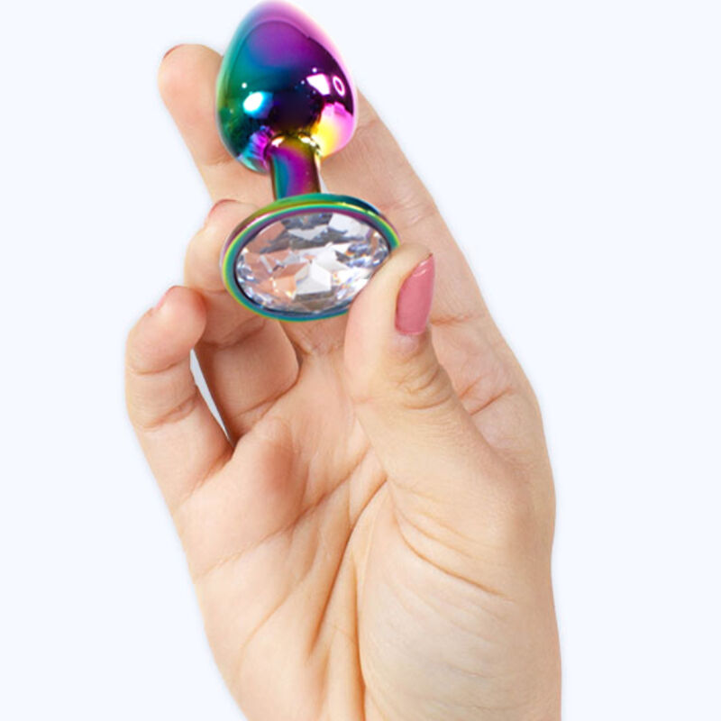 SECRETPLAY - METAL BUTT PLUG RAINBOW SMALL SIZE 7 CM - Imagem de 3