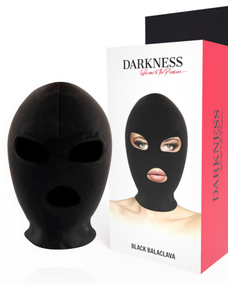 DARKNESS - BDSM SUBMISSION MASK MOUTH AND EYES BLACK