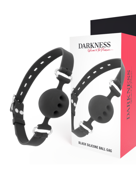 DARKNESS - BLACK BREATHABLE SILICONE GAG