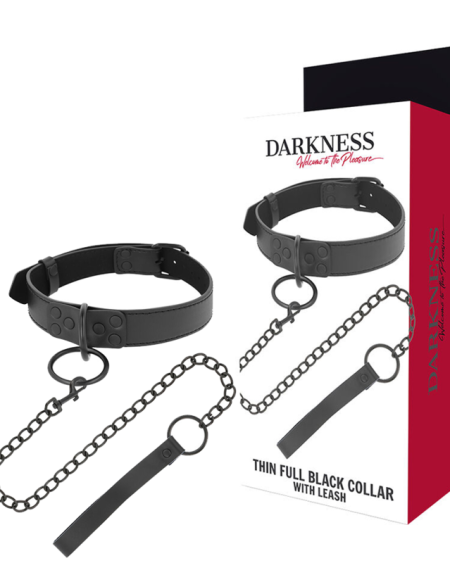 DARKNESS - BLACK NECKLACE WITH CHAIN