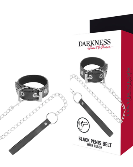 DARKNESS - PENIS RING WITH STRAP
