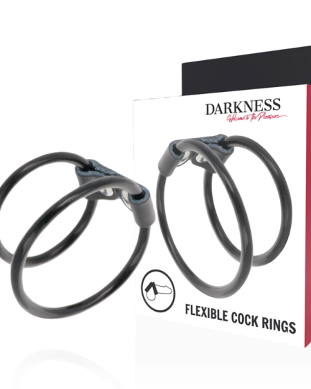 DARKNESS - DOUBLE FLEXIBLE PENIS RING