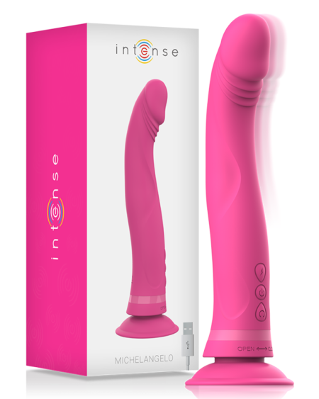 INTENSE - MICHELANGELO PINK SILICONE VIBRATOR DILDO