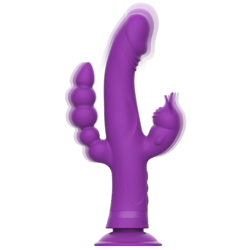 INTENSE - CASANOVA RABBIT SILICONE VIBRATOR TRIPLE MOTOR PURPLE - Imagem de 2