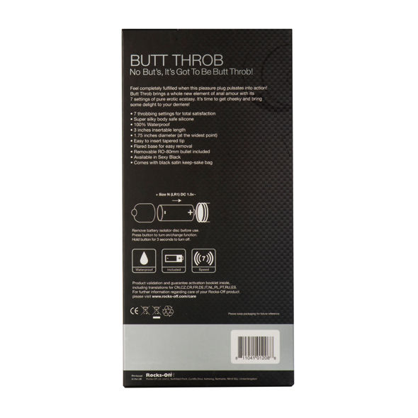 ROCKS-OFF - BUTT THROB P-POINT STIMULATOR 7 SPEEDS BLACK - Imagem de 3