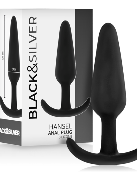 BLACKSILVER - HANSEL SILICONE ANAL PLUG WITH SMALL HANDLE